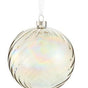 5" Grey Iridescent Ball Ornament Set Of 4