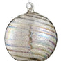 6" Silver Iridescent Mercury Glass Ball Ornament Set Of 2