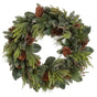 32" Magnolia Leaf Wreath With Pinecones