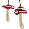 Juego de 2 adornos de setas de hilo rojo y verde de 5.5"- 8".