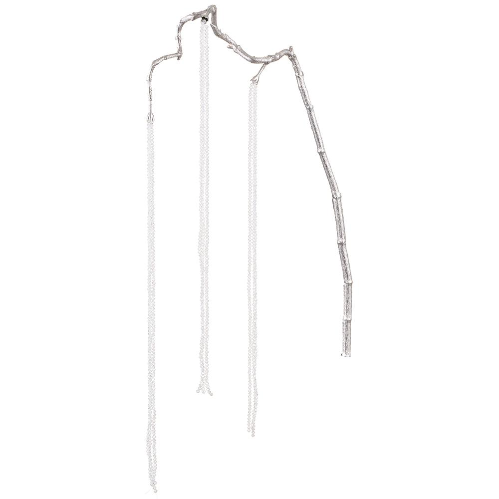 Juego de 2 colgantes de 40" transparentes con cuentas
