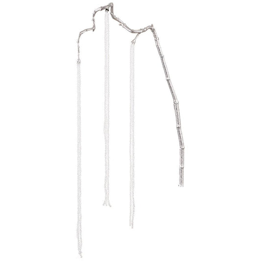 40" Clear Beaded Hanging Spray Set Of 2