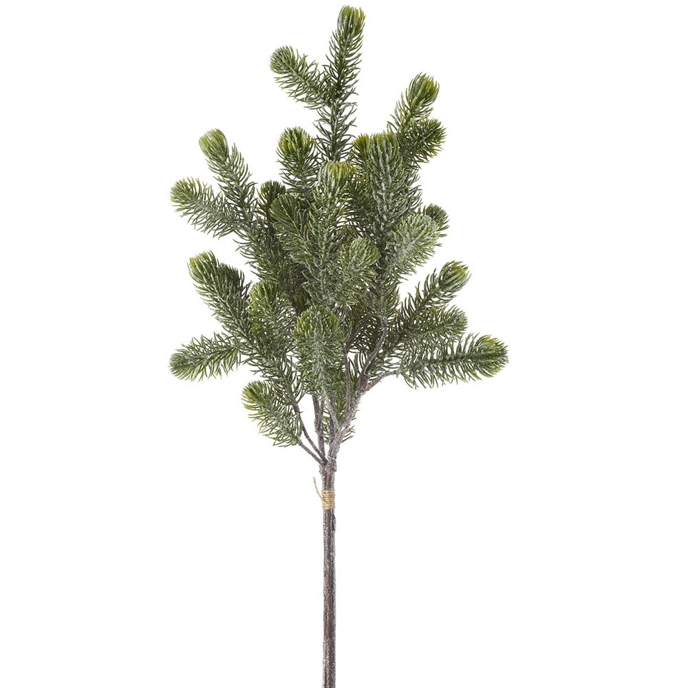 Juego de 4 unidades de pino con purpurina verde de 23"