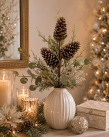 22" Iced Pinecone Spray Set of 4