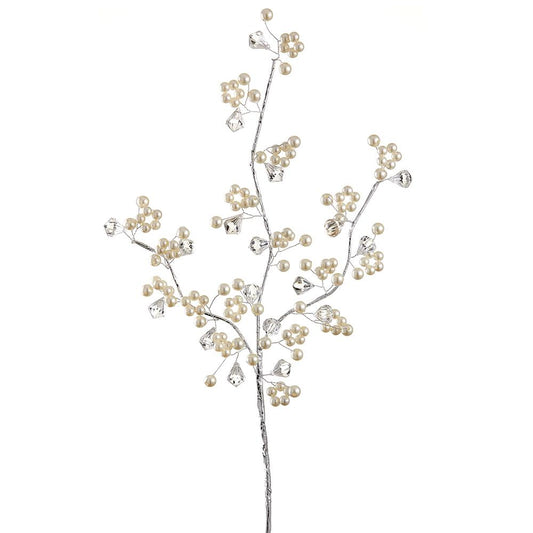 25" Clear Pearl Spray Set Of 2