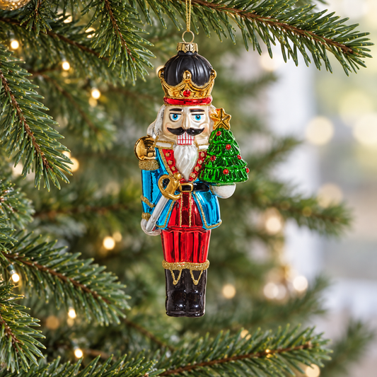 8" Nutcracker Ornament Set Of 2