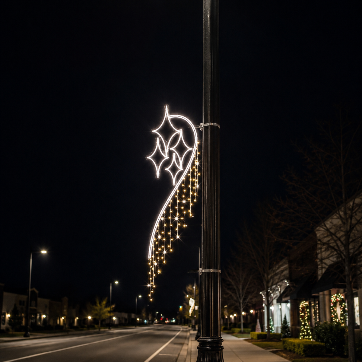 7 FT X 2 FT Pure White Diamonds LED Pole Banner