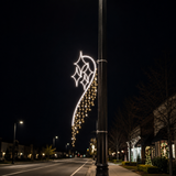 7 FT X 2 FT Pure White Diamonds LED Pole Banner