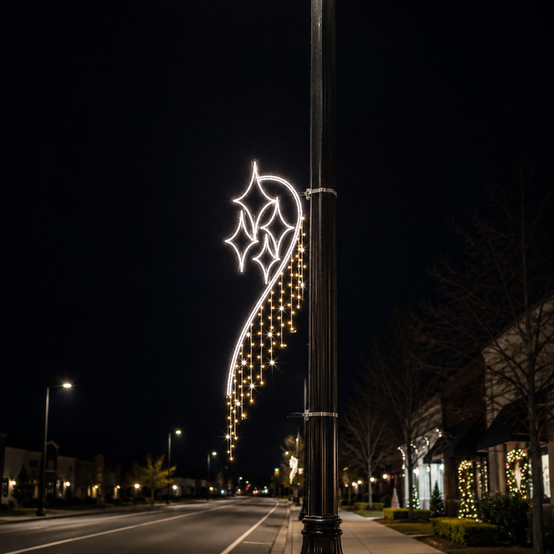 7 FT X 2 FT Pure White Diamonds LED Pole Banner