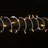 50 LED 5MM Warm White Concave String Lights With White Wire