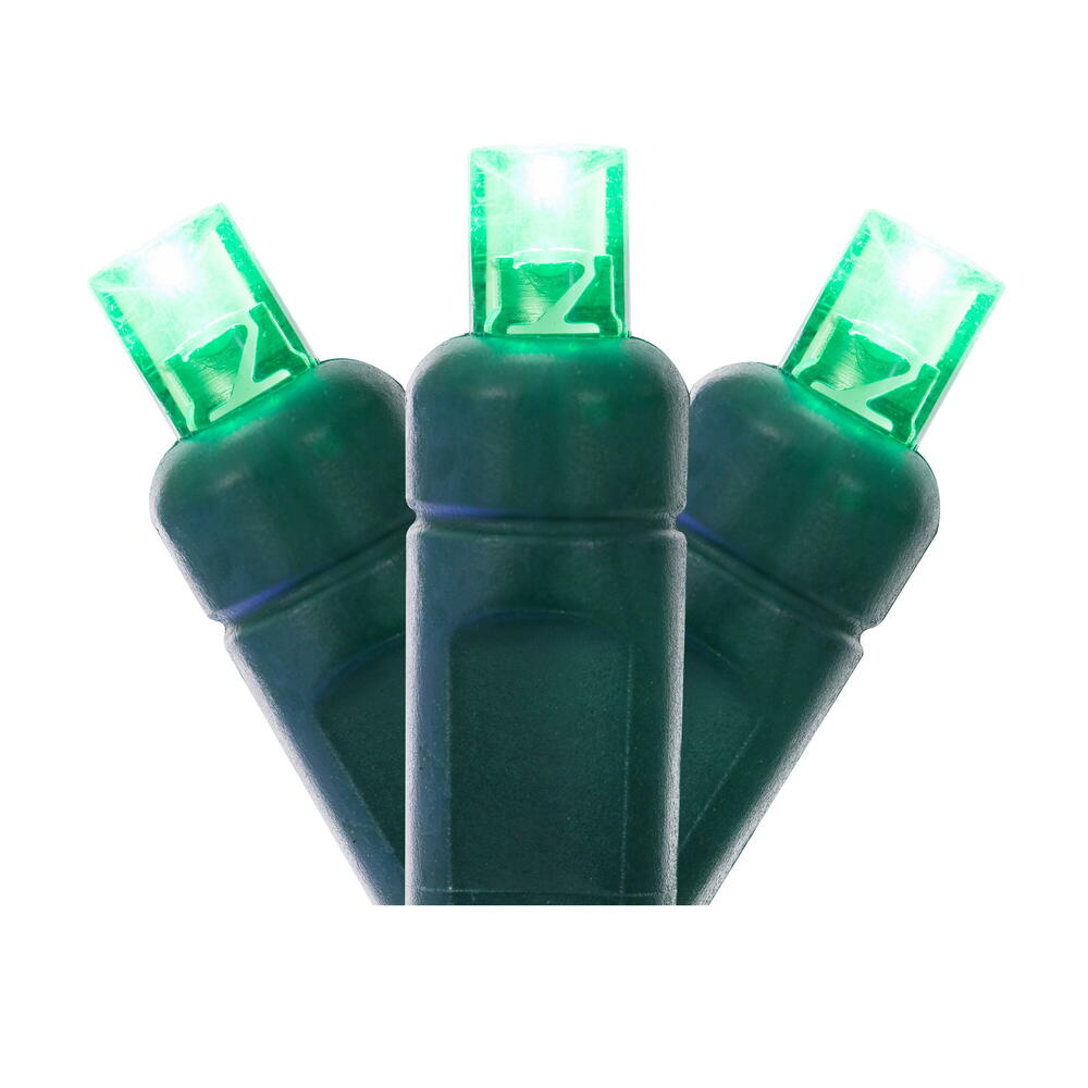 34 FT 100 LED Green Lights With Green Wire