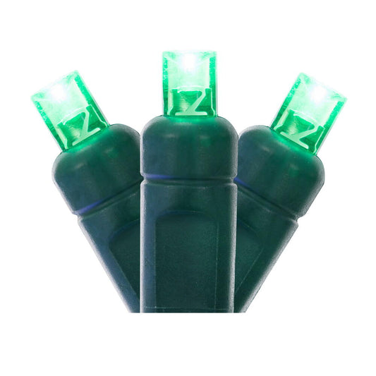 Luces verdes de 34 pies y 100 LED con cable verde