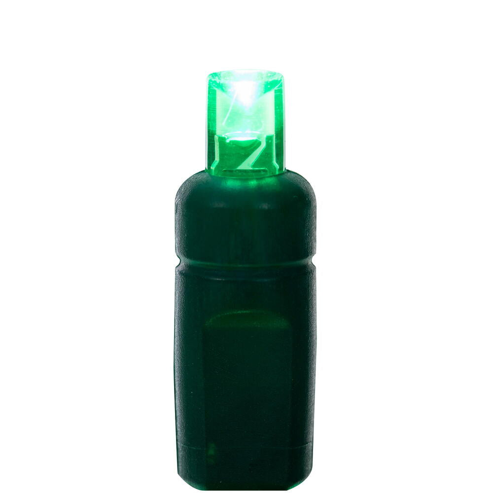 34 FT 100 LED Green Lights With Green Wire