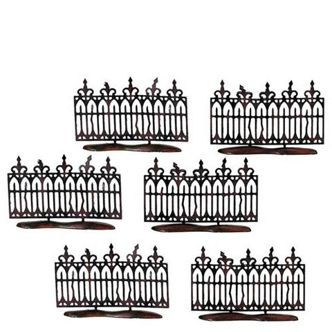 Set de 6 vallas de hierro forjado espeluznantes para Halloween