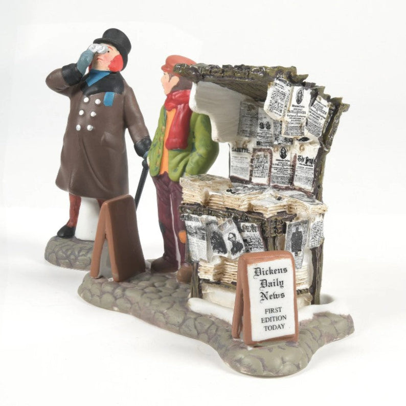Dickens Village London Newspaper Stand Set Of 2