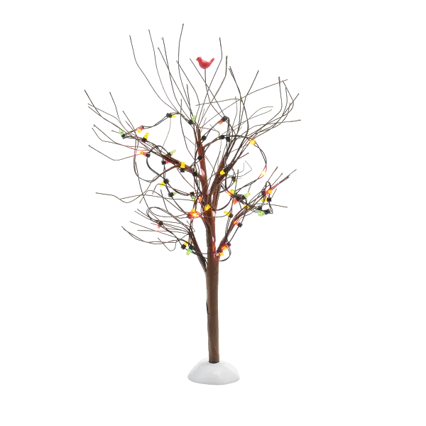 Village Accessory Lighted Christmas Bare Branch Tree