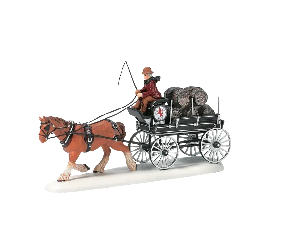 Dickens Village Red Lion Pub Beer Wagon