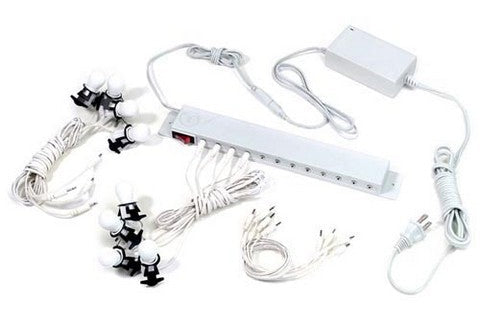 Electrodes and equipment for electroencephalography on a white background