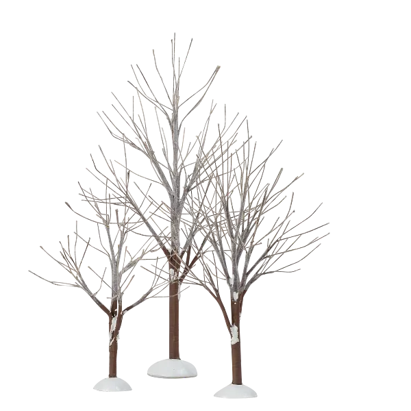 Village Accessory First Frost Trees Set Of 3