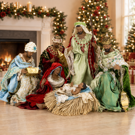Mark Roberts 14"-53" African American Nativity Scene Set Of 6