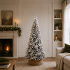 Duke Flocked Tree Pre-Lit Warm White LED Lights