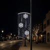 7 FT X 3 FT Pure White LED Snowflake Shower Pole Banner