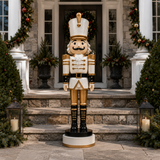 9 FT White & Gold Nutcracker
