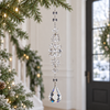 12" Clear Diamond Crystal Drop Ornament Set Of 4