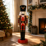 6 FT Checkered Black & Red Nutcracker