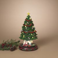 18" LED Musical Village Tree With Moving Scene