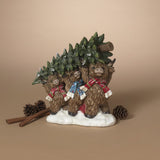 9" Highland Cows Carrying Tree