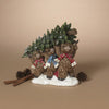 9" Highland Cows Carrying Tree