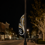 6.5 FT X 2 FT Warm White & White LED Shooting Stars Pole Banner