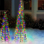 6 FT 240 LED Multi Lights Cone Tree Twinkling Effect
