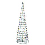 6 FT 240 LED Multi Lights Cone Tree Twinkling Effect