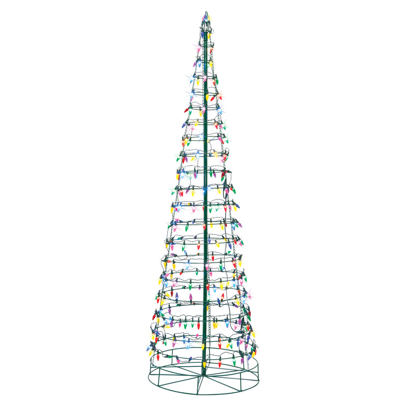 Árbol de conos de luces múltiples de 240 LED de 1.8 m con efecto centelleante