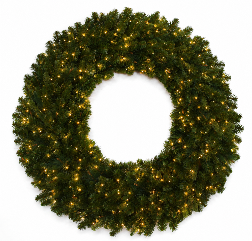 Bristol Pine Wreath Pre Lit Warm Warm Micro LED Twinkling Lights