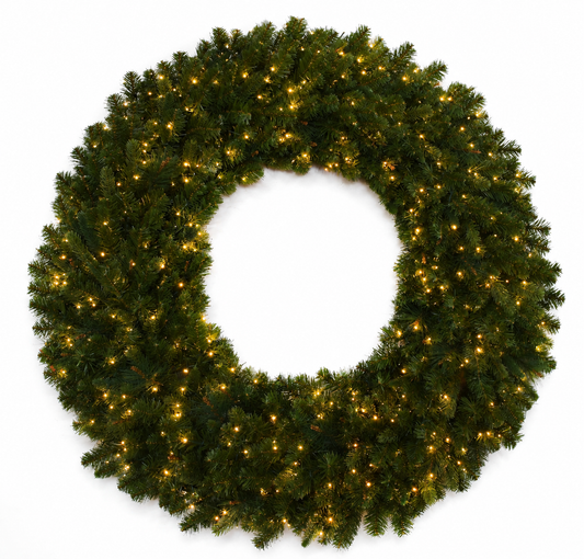 Bristol Pine Wreath Pre Lit Warm Warm Micro LED Twinkling Lights