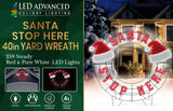 40" 259 LED Santa Stop Here Sign Twinkling Effect