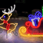 2 FT 460 LED Warm White Sleigh With Presents Twinkling Effect