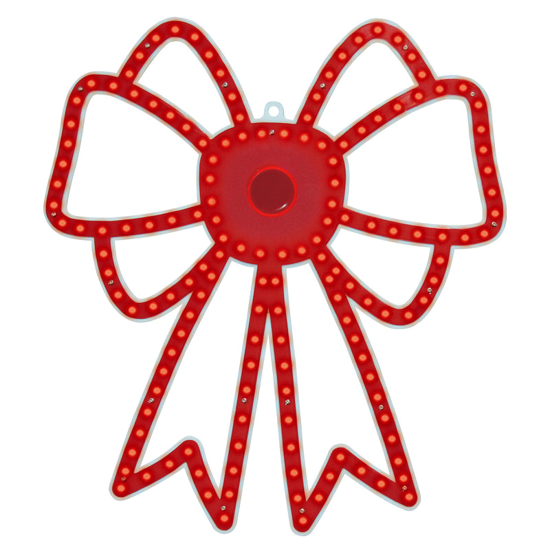 16" 150 LED Micro Red Bow Twinkling Effect