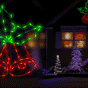 36" 100 LED Holly Berry Bells Twinkling Effect