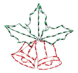 36" 100 LED Holly Berry Bells Twinkling Effect