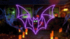 16" 166 LED Purple Bat Display Twinkling Effect