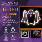 LED Advanced holiday lighting product with bat design on a dark background