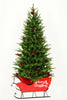 Árbol de montaña de 5 FT en maceta, con luces LED preiluminadas blancas cálidas y multicolor