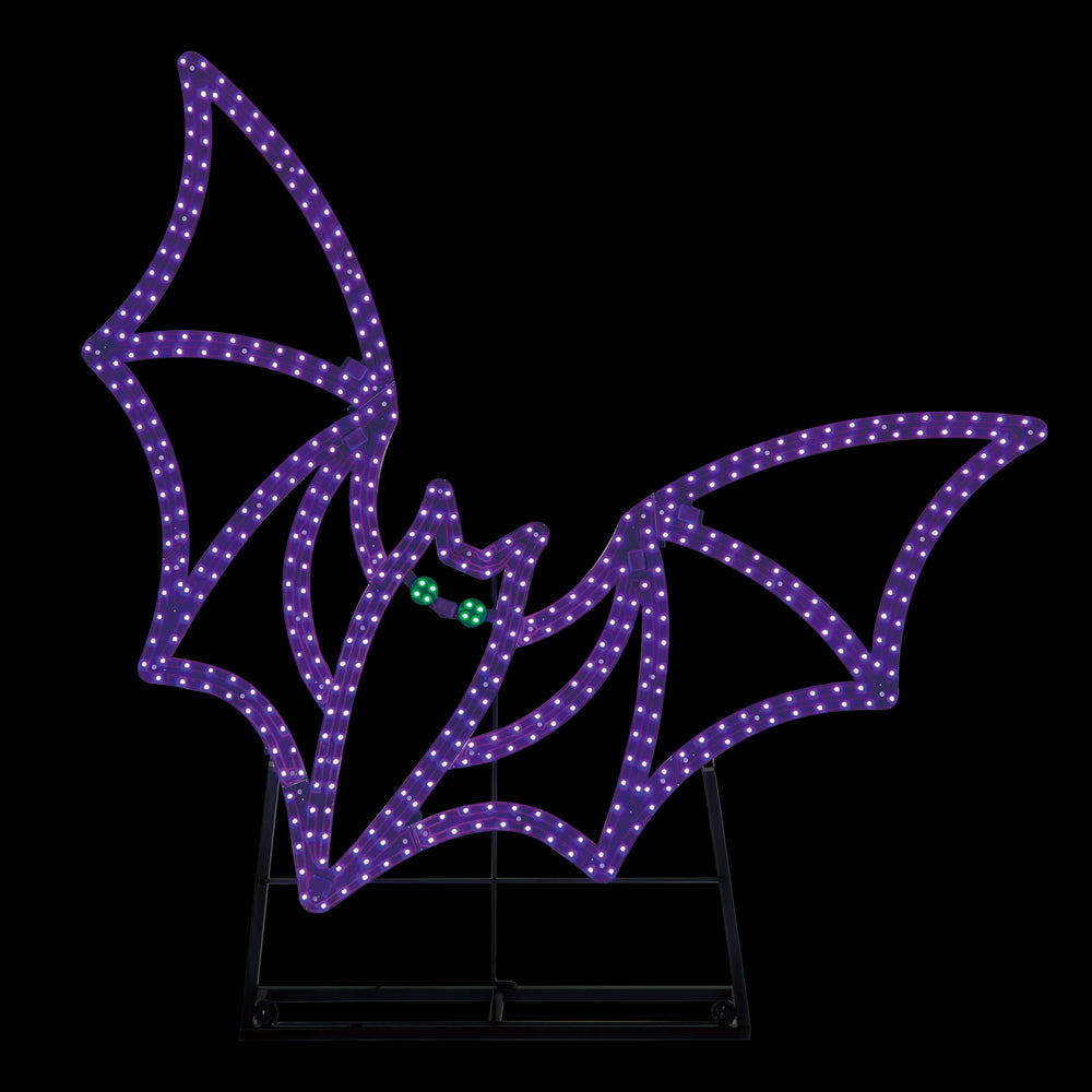48" X 49" LED Purple Bat
