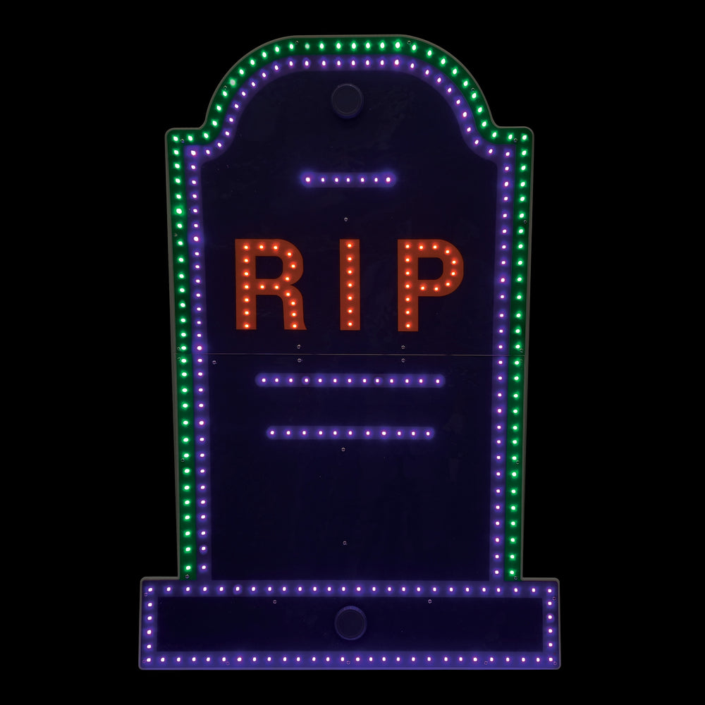 30" X 20" RIP Tombstone LED Display