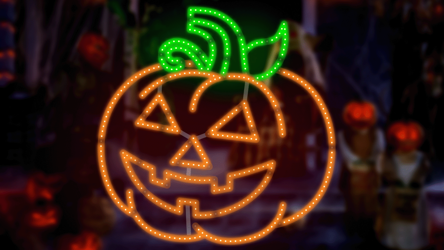 16" 194 LED Jack O' Lantern With Motion Display Twinkling Effect