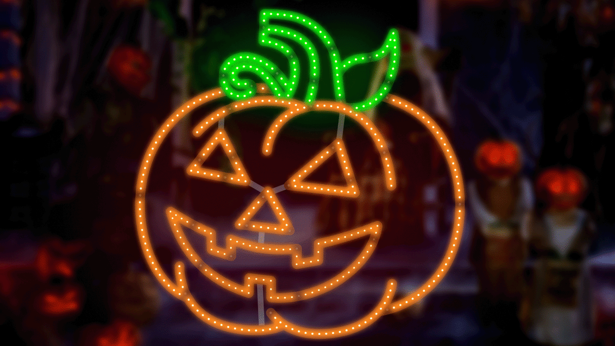 16" 194 LED Jack O' Lantern With Motion Display Twinkling Effect